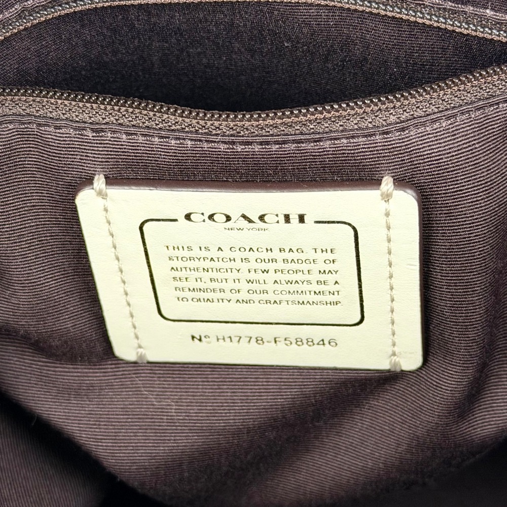 Coach City Tote Chalk White Crossgrain Leather Zip Top Shoulder Bag F58846 - Picture 10 of 13